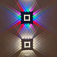 16 head colorful light emitting four sided courtyard wall lamps
