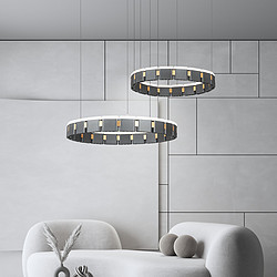 Postmodern stainless steel luxury living room pendant lamp