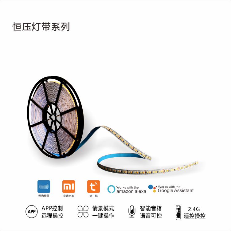 Remote control dimming and color adjustment constant voltage light strip series