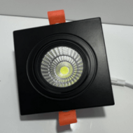 Plastic aluminum face ring square ceiling spotlight