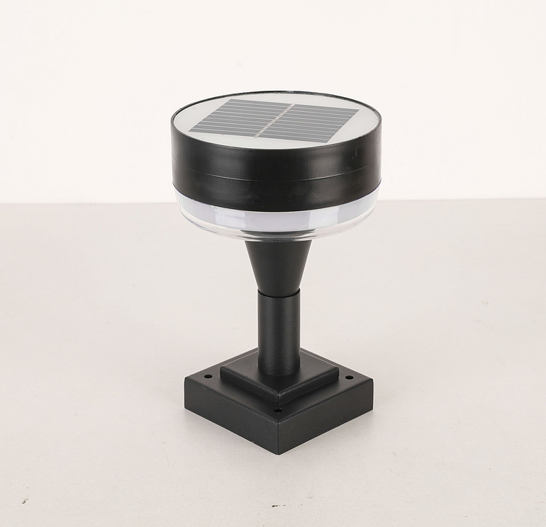 Optional RGB color solar column garden lamp