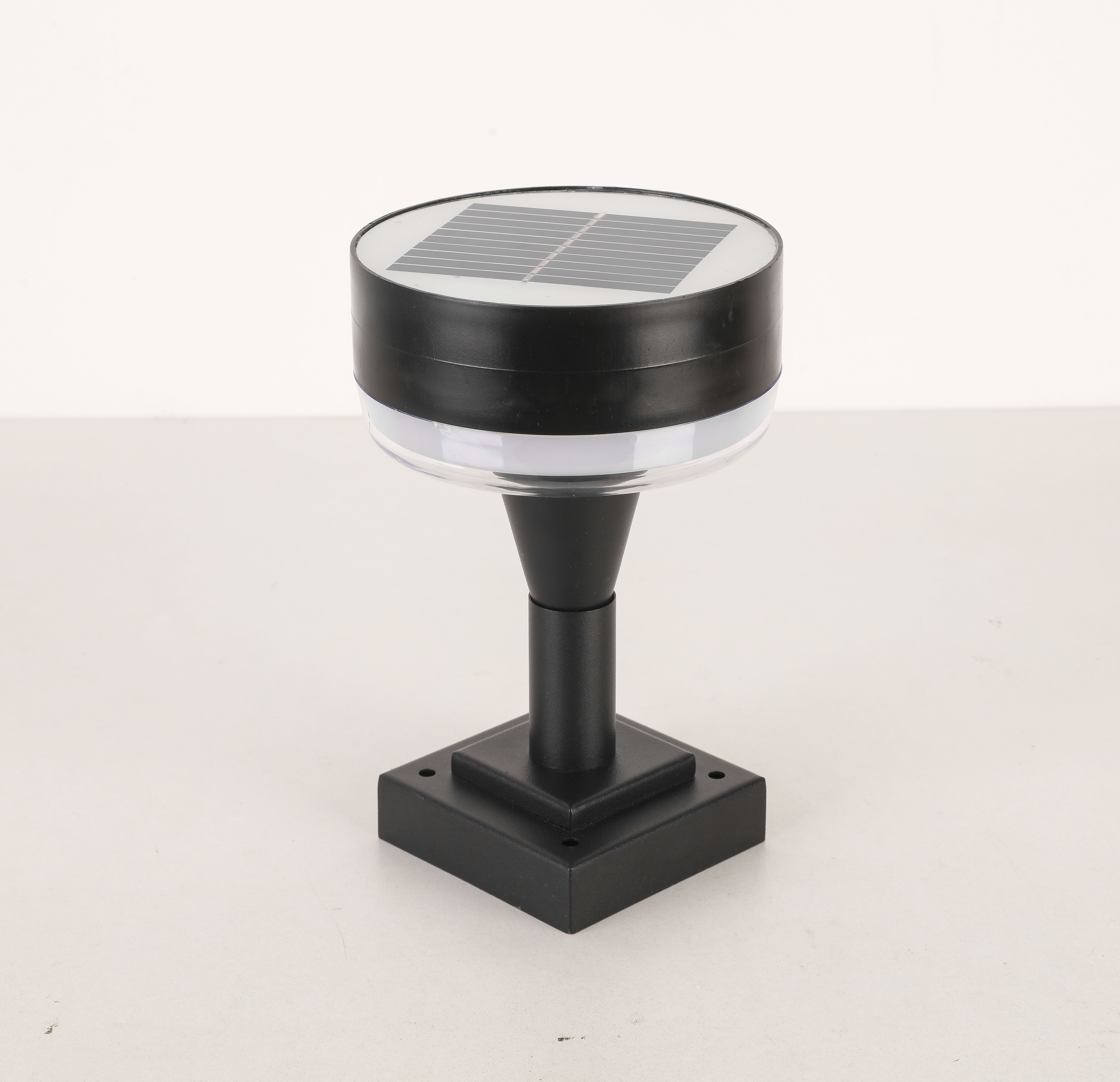 Optional RGB color solar column garden lamp