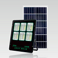 Light control+timed remote control Thunder solar flood light