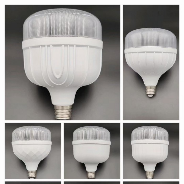 Wide range lighting with high light transmittance, flexible and uniform light bulbs