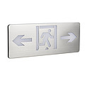 Ultra thin stainless steel safety exit sign light