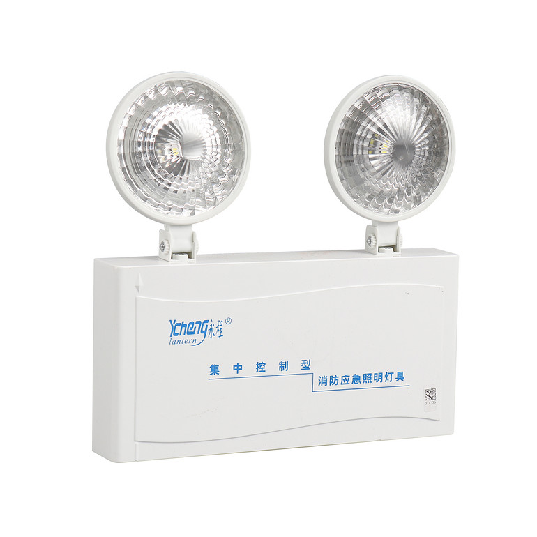 Centralized control fire dual head emergency light