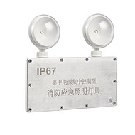 Centralized power supply and centralized control waterproof dual head emergency light
