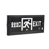 Double sided black safety exit sign emergency light
