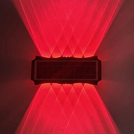 Red light five head solar outdoor wall lamp
