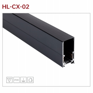 LED embedded aluminum black magnetic track bar