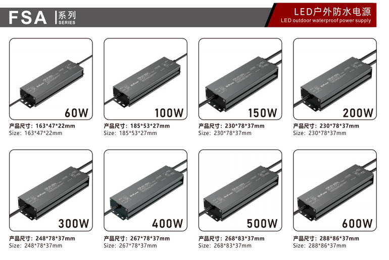 LED outdoor waterproof power supply