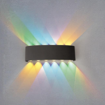 Rectangular modern multicolor led outdoor wall light