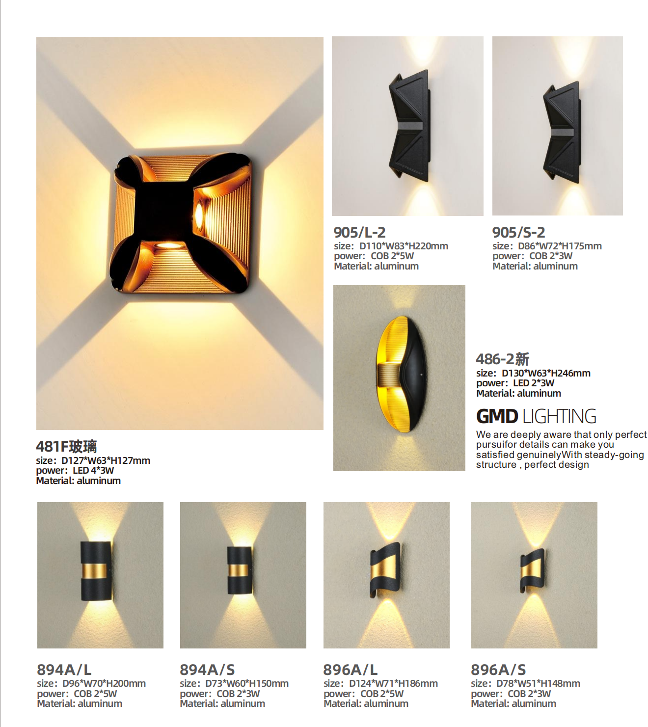 New LED modeling wall lamp