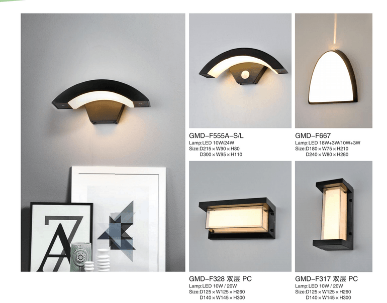 Arch bridge shape outdoor waterproof wall light