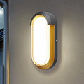 Oval outdoor led wall light