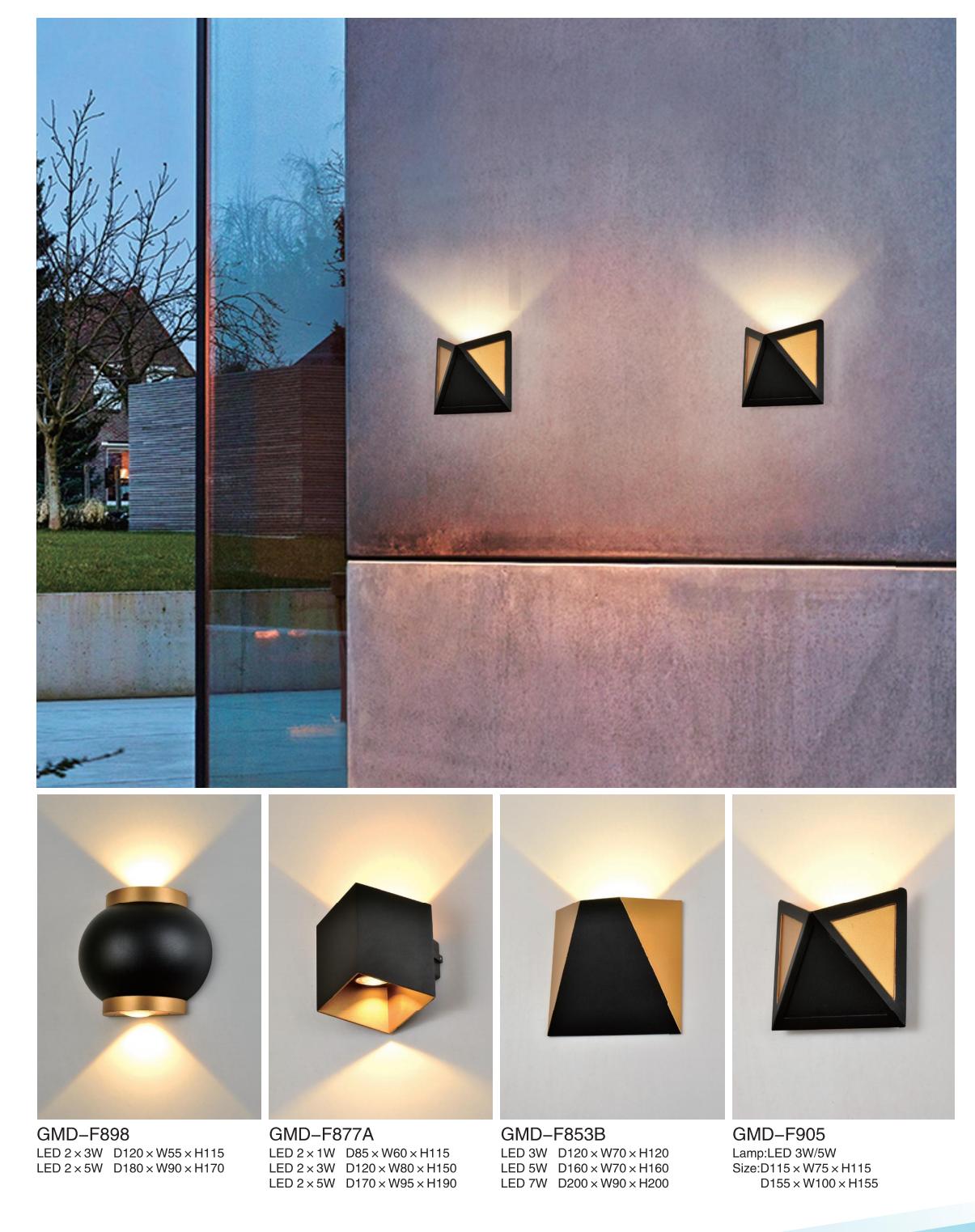 Modern minimalist art led outdoor wall light