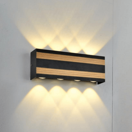 Atmospheric simple black gold two-way outdoor wall lamp