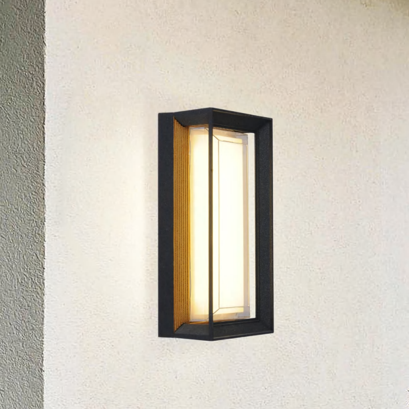 Simple rectangular led outdoor wall light