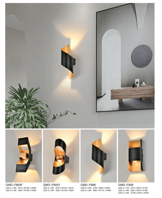 Spiral creative warm light outdoor wall light