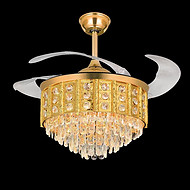 Luxurious gold post-modern new fan crystal chandelier