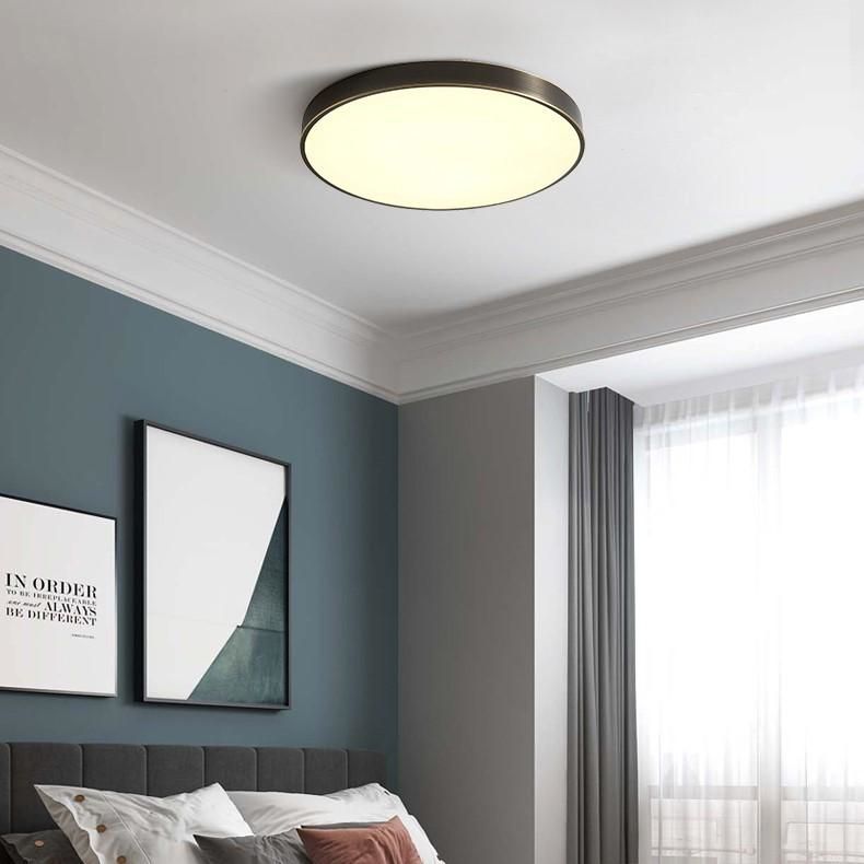 Simple black edges bedroom ceiling light