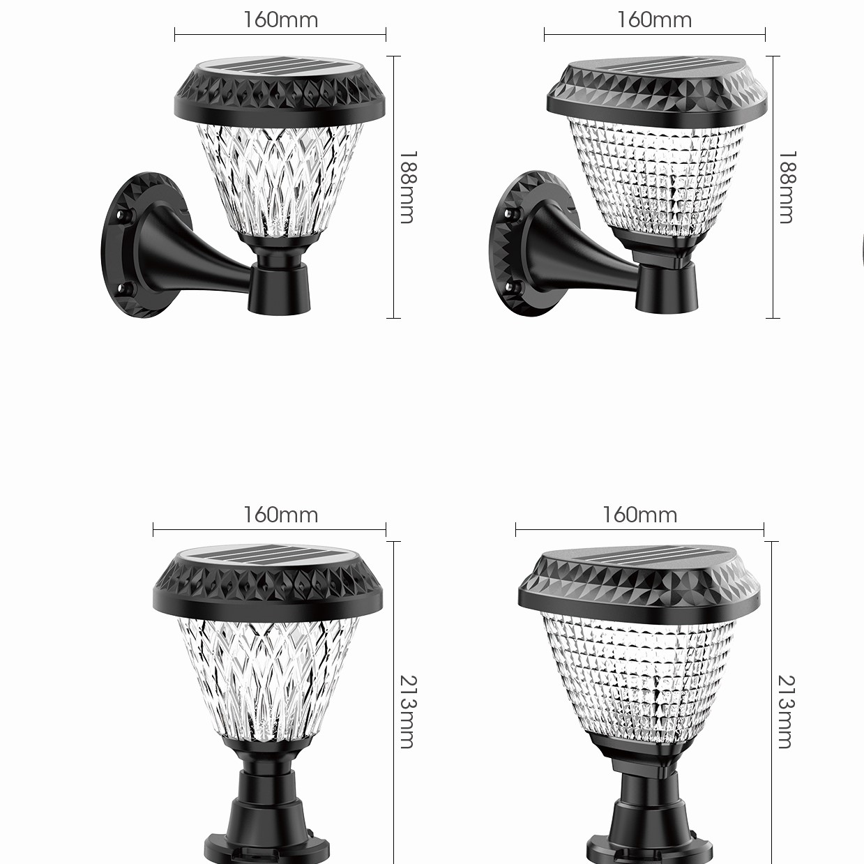 Novel solar waterproof outdoor garden light