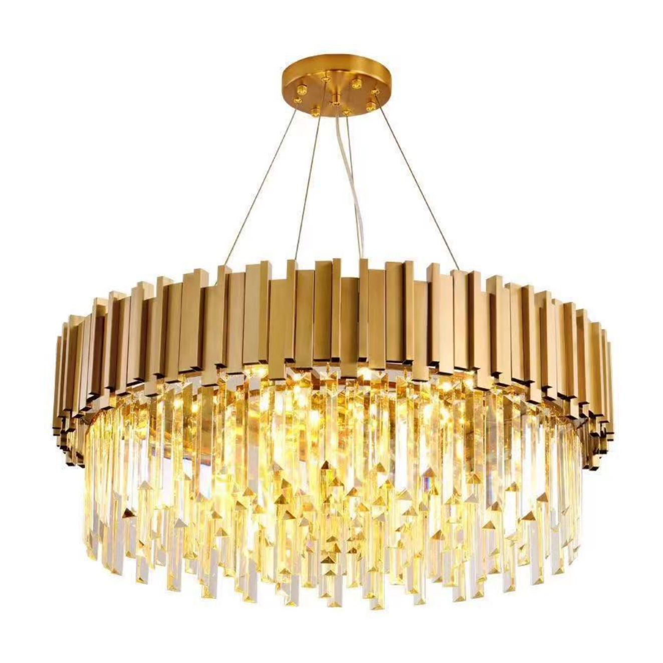 French gold crystal light chandelier