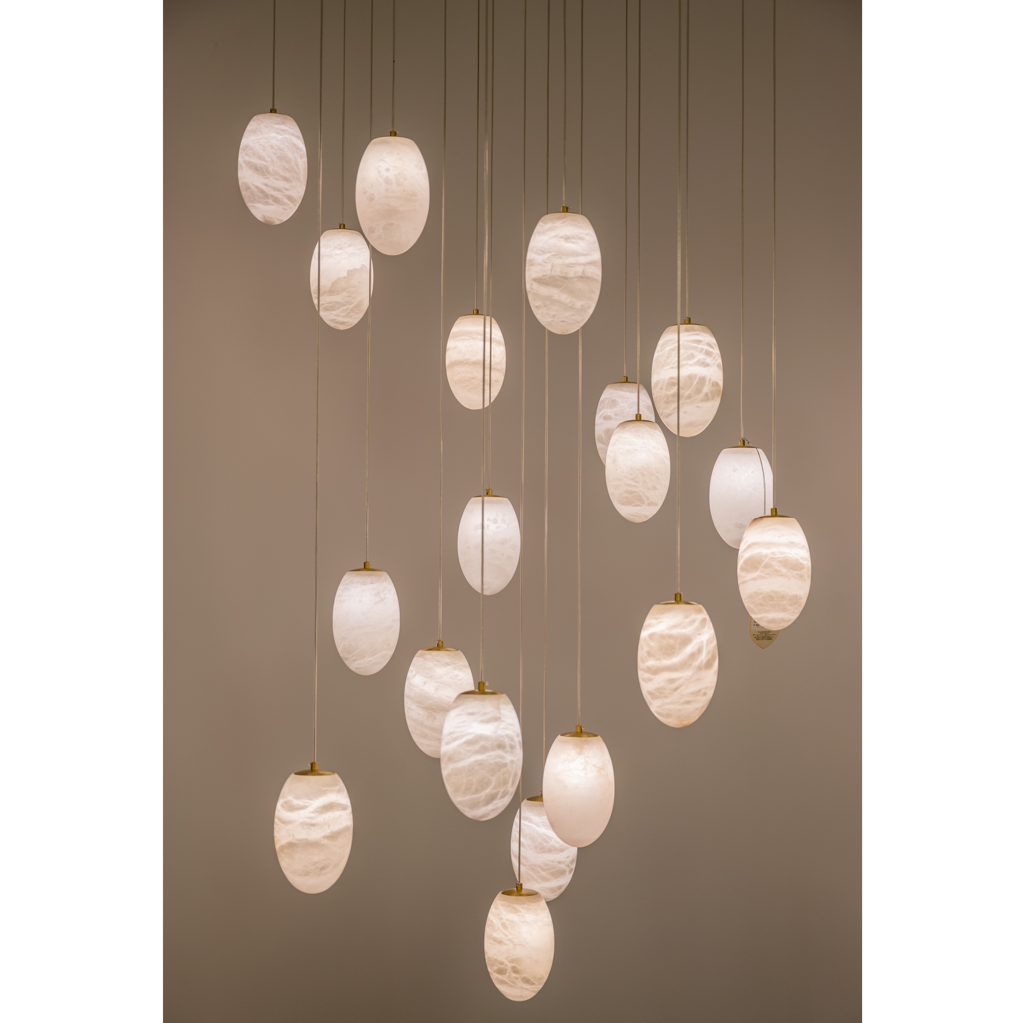 Modern cream wind irregular marble chandelier