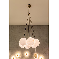 Nordic 3D printing creative moon living room chandelier