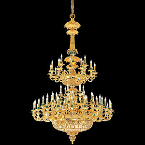 B191DP28009-66 Copper Malachite 24k Gold chandelier