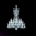 High end glass curved pipe Baccarat crystal chandelier