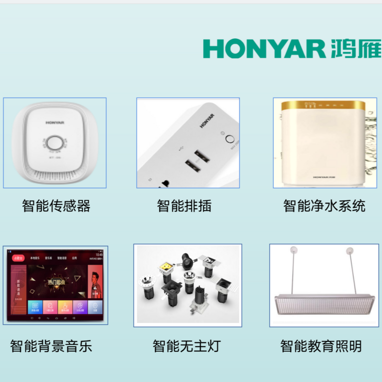 Hongyan Whole House Intelligent Product Portfolio