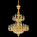 B191DP28009-66 Copper Malachite 24k Gold chandelier