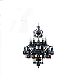 restaurants and bars Minimalist loft black 36 head crystal chandelier