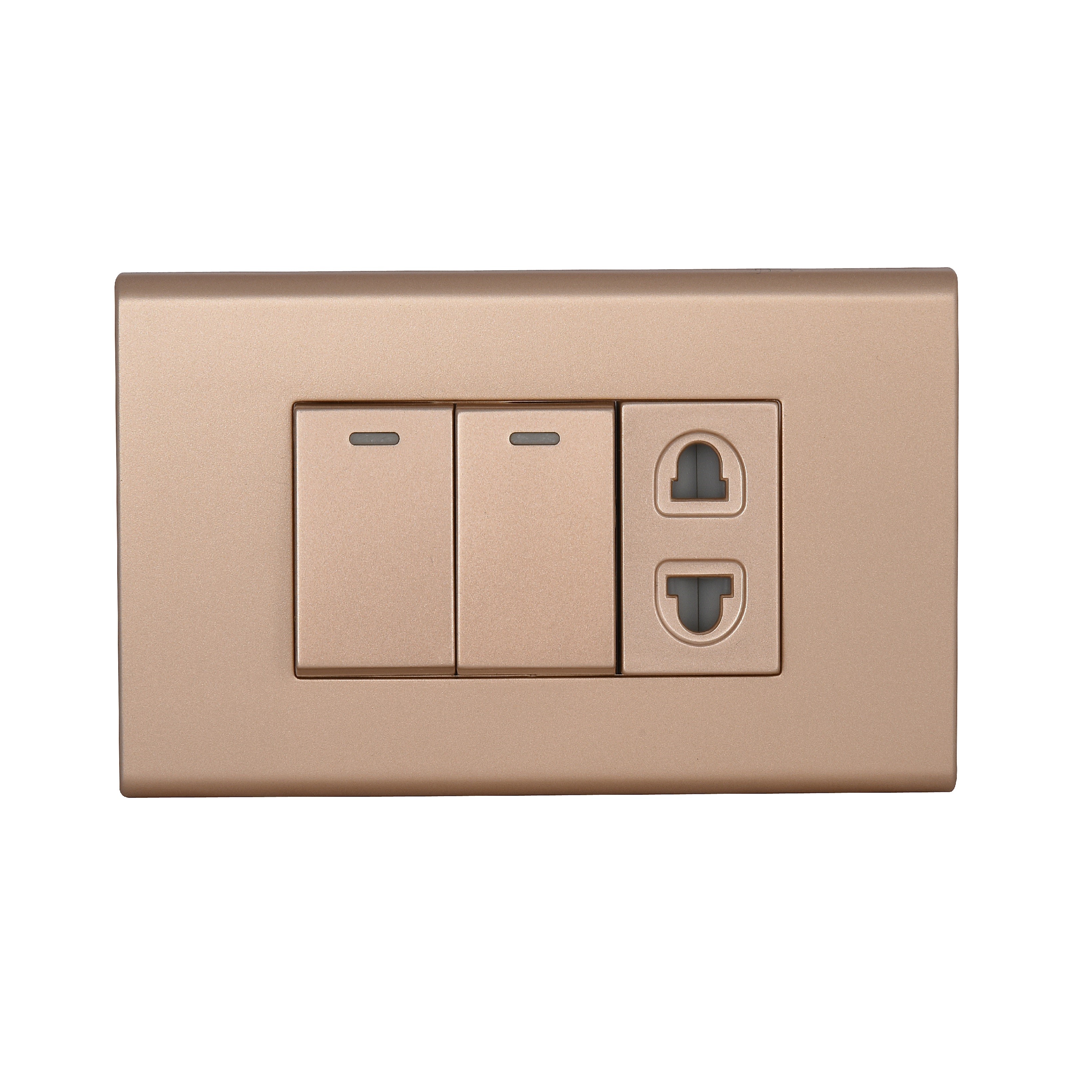 Rose gold double-open one-position socket