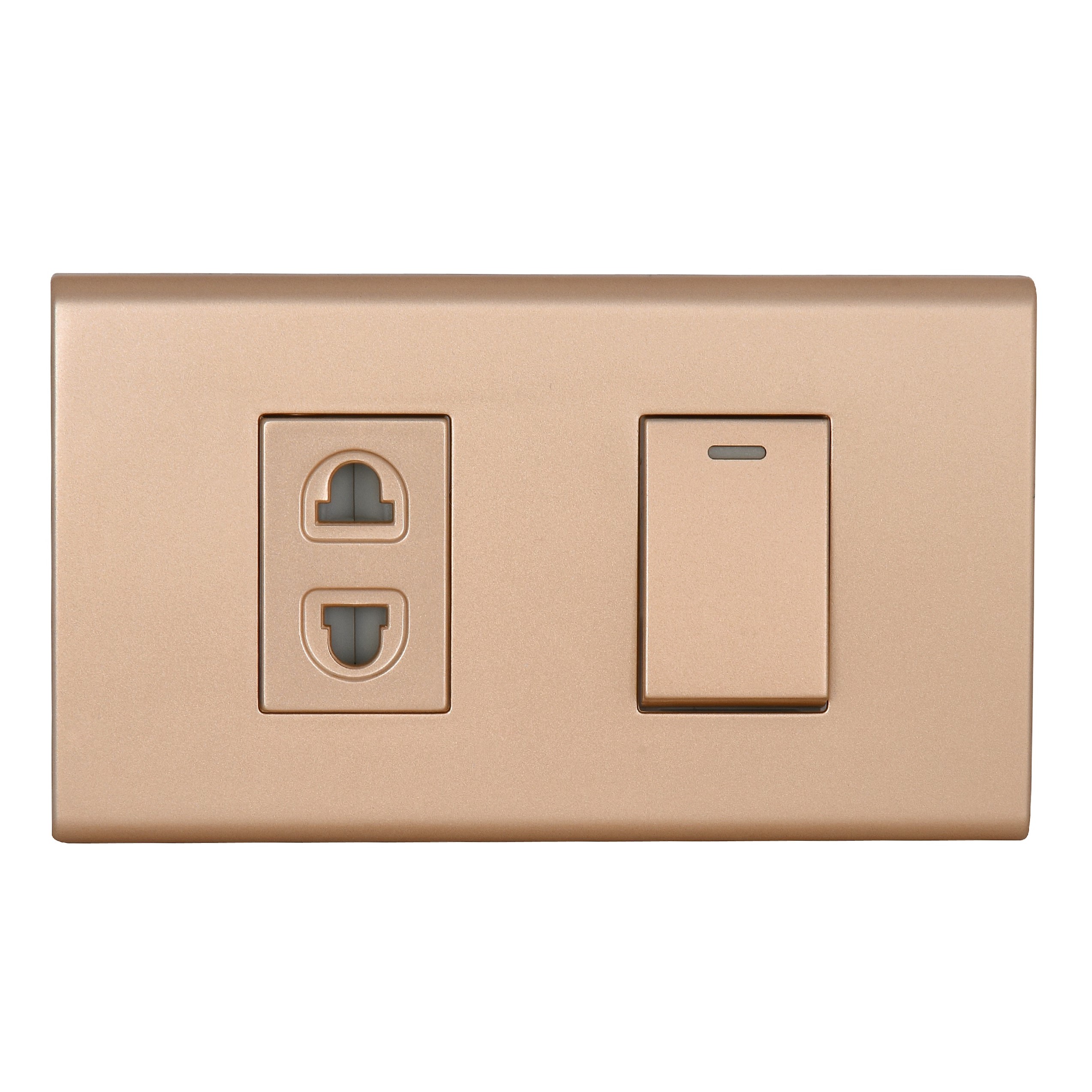 Rose gold single-open unit socket