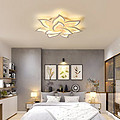 Flower shape ceiling lamp iron + acrylic living room white / black 9+5