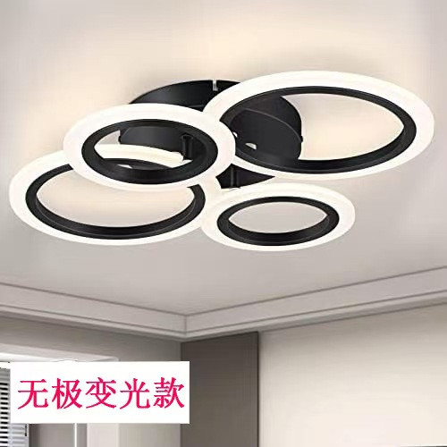 Round 6P modern and european style ceiling lamp iron + acrylic living room