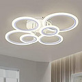 Living room ceiling lamp iron + acrylic round 8P modern and european style