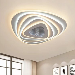 Ceiling lamp, iron +acrylic, with 3D mirror effect,simple and modern,living room