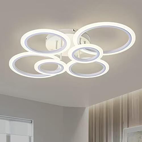 Circular shape ceiling lamp iron + acrylic round 4P modern and european style living room