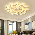 Flower shape ceiling lamp iron + acrylic living room white / black 9+5