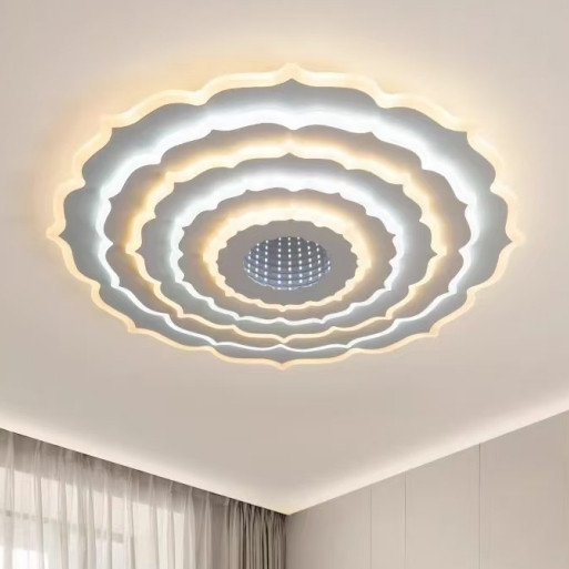 Ceiling lamp, iron +acrylic, with 3D mirror effect,simple and modern,living room