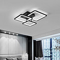 Square shape Ceiling lamp modern and simple european style 3P black/white living room