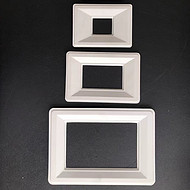 White floodlight housing