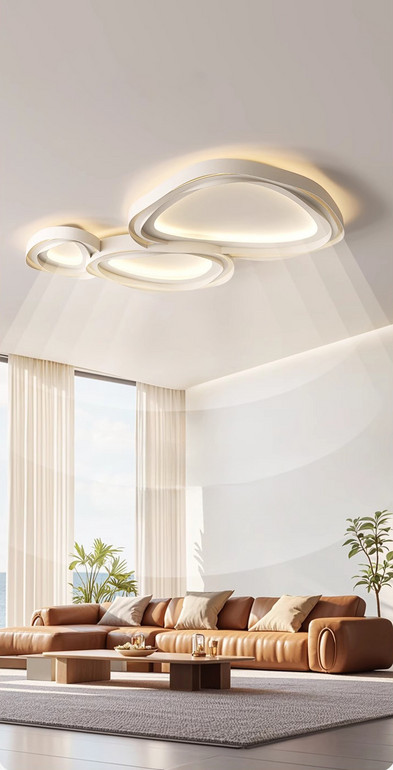 Large Square Ceiling Light for Living Room, High Lumen LED Modules, for Large Space & Villa