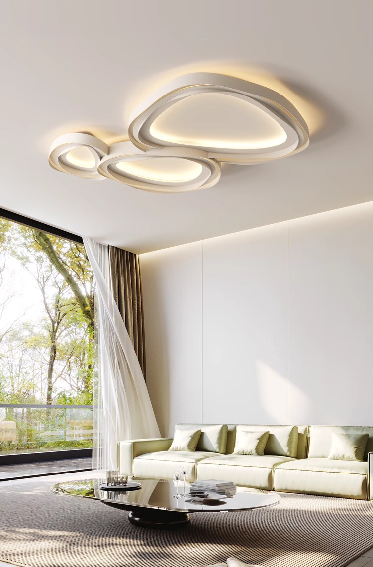 Large Square Ceiling Light for Living Room, High Lumen LED Modules, for Large Space & Villa