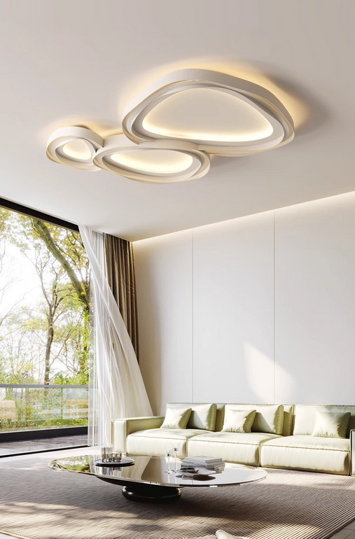 Large Square Ceiling Light for Living Room, High Lumen LED Modules, for Large Space & Villa