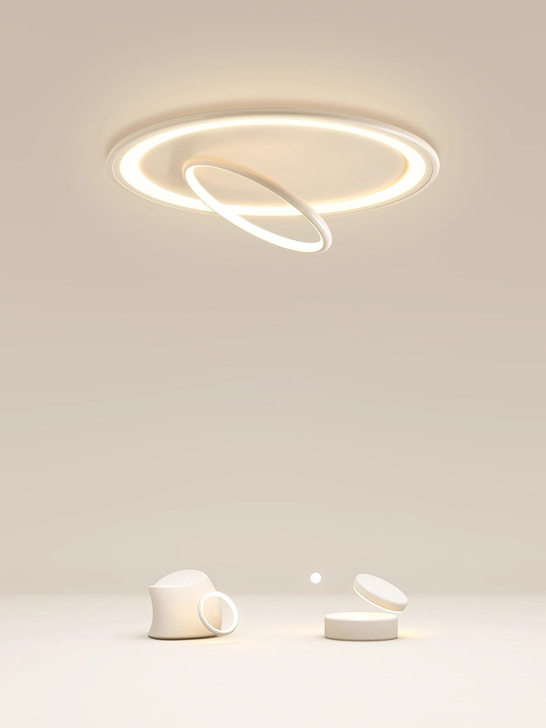 Bedroom Warm Soft Light Ceiling Lamp, Sleep-Friendly Lighting