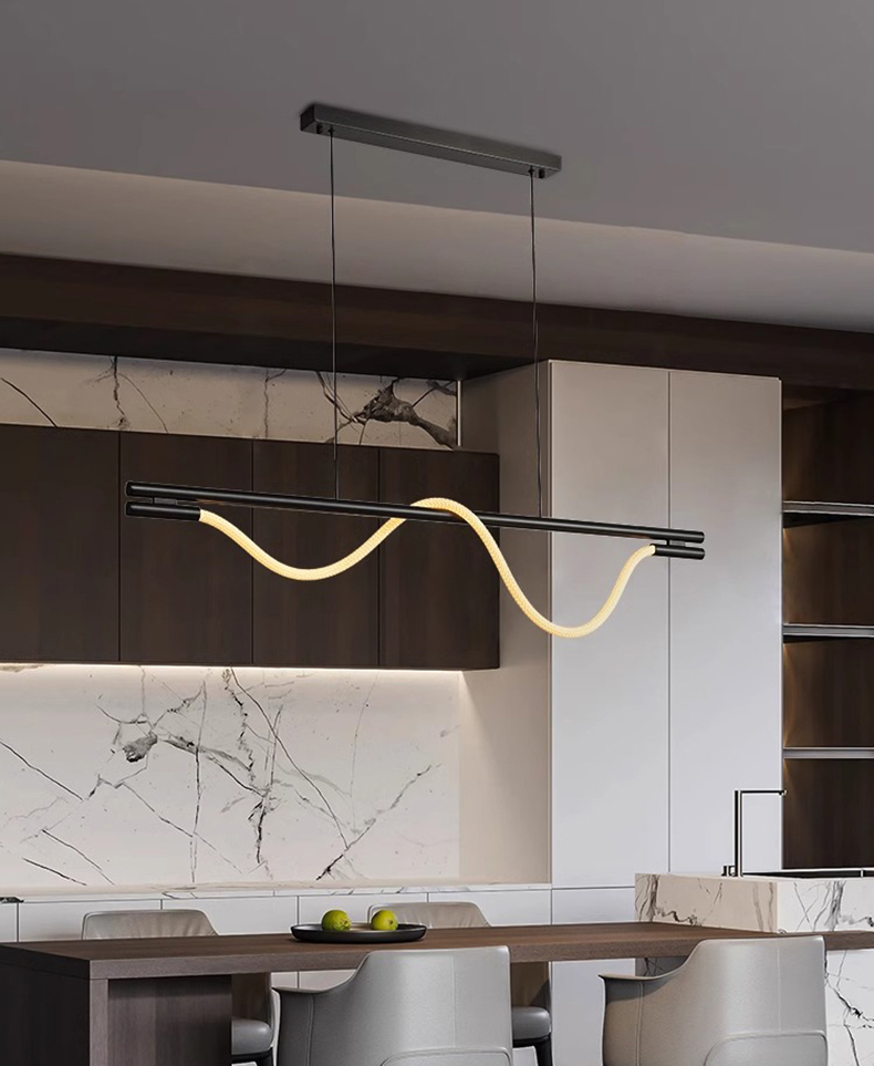 silicon  Geometric Linear Pendant Light--TP-B8013